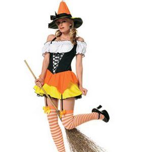 Leg Ave Women's Kandy Korn Witch Costume-SZ Medium